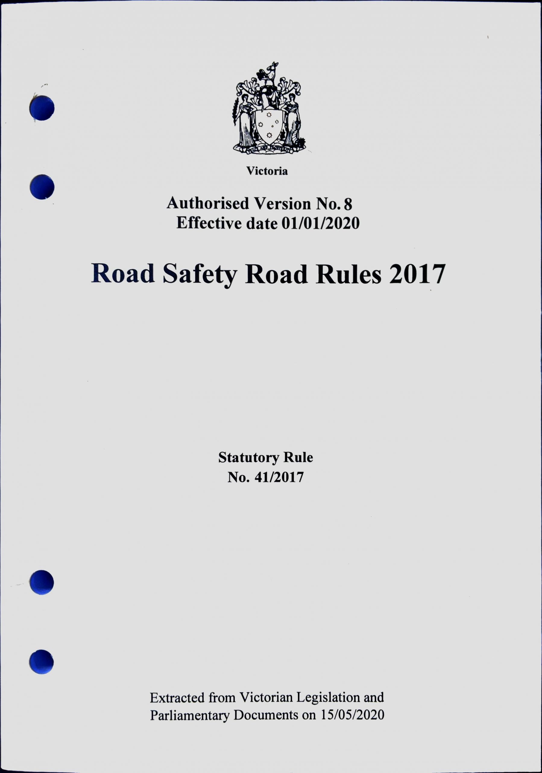 Road Safety Road Rules 2017 